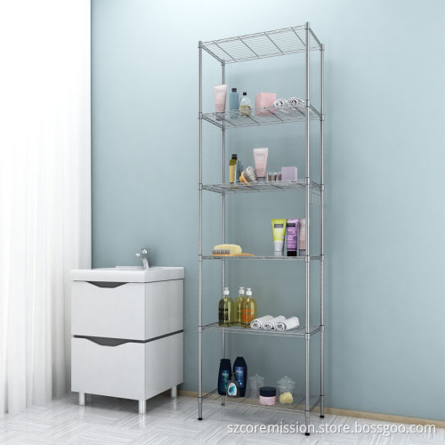 Display Storage Simple Installing Wire Metal Shelf Rack